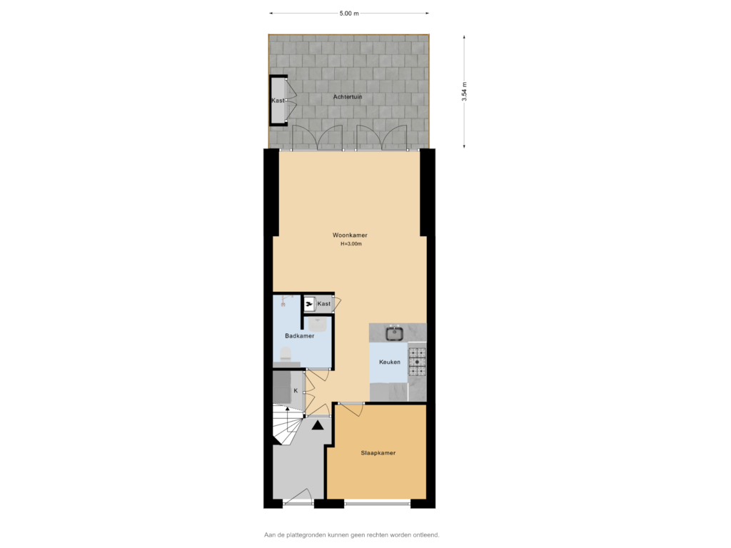 View floorplan of Situatie of Staalstraat 6