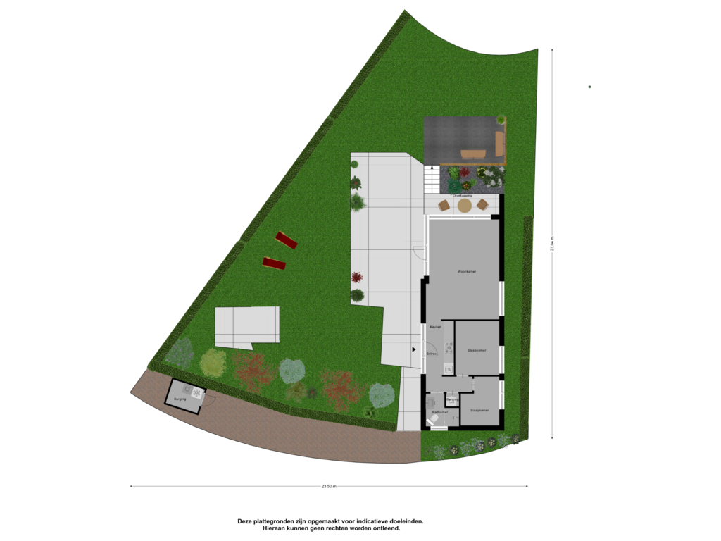 View floorplan of Begane Grond Tuin of Immenweg 15-669