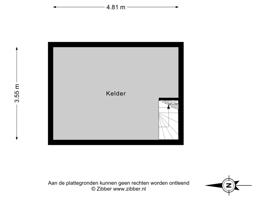 Bekijk plattegrond van Kelder van Burgemeester Visserpark 13