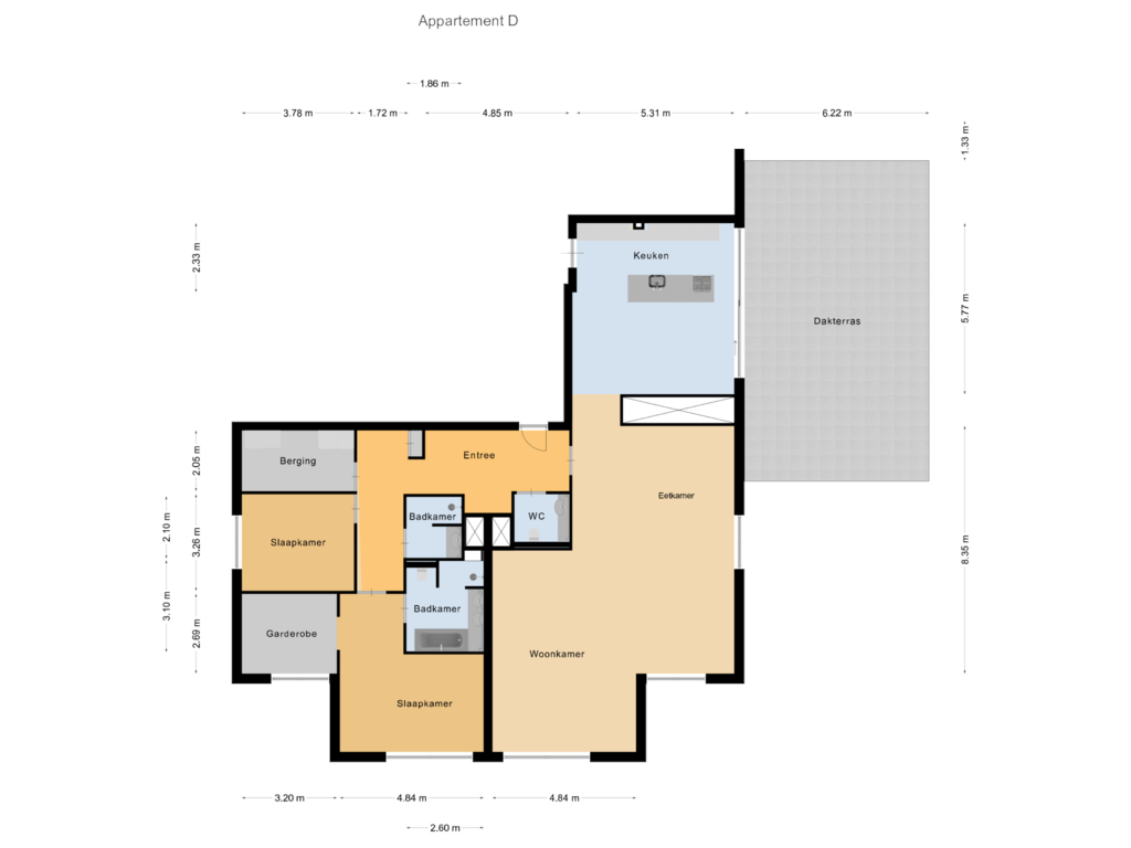 Bekijk plattegrond van Appartement D van Kroonstaete Penthouse D (Bouwnr. 36)