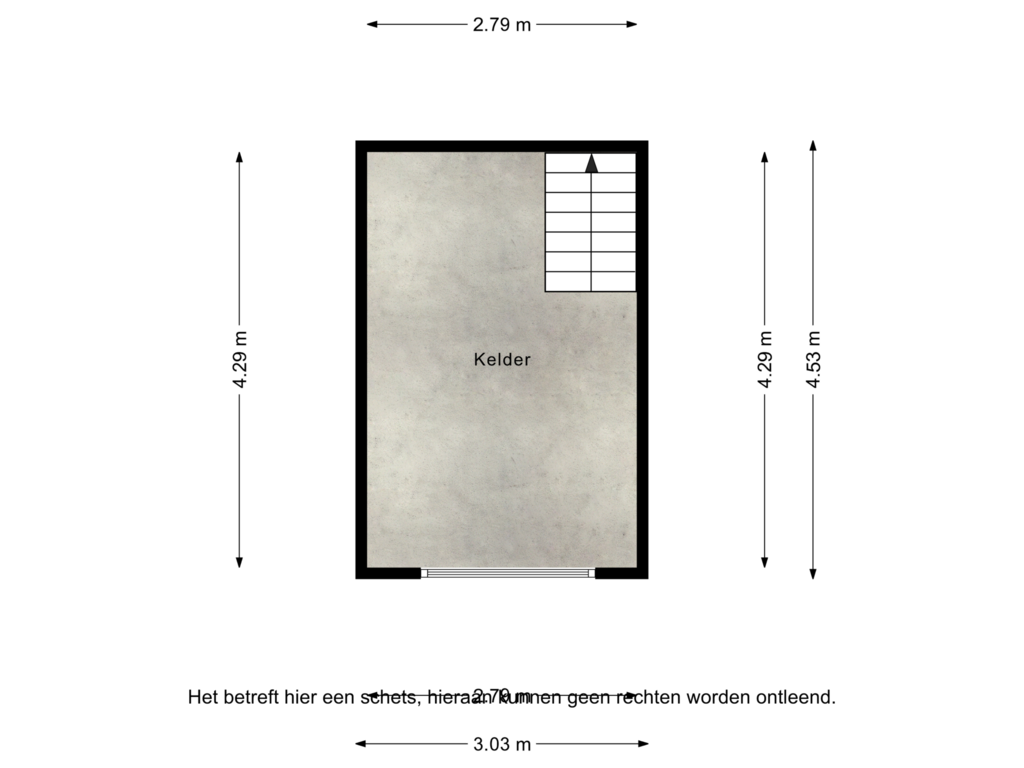 Bekijk plattegrond van Kelder van Noordersingel 6