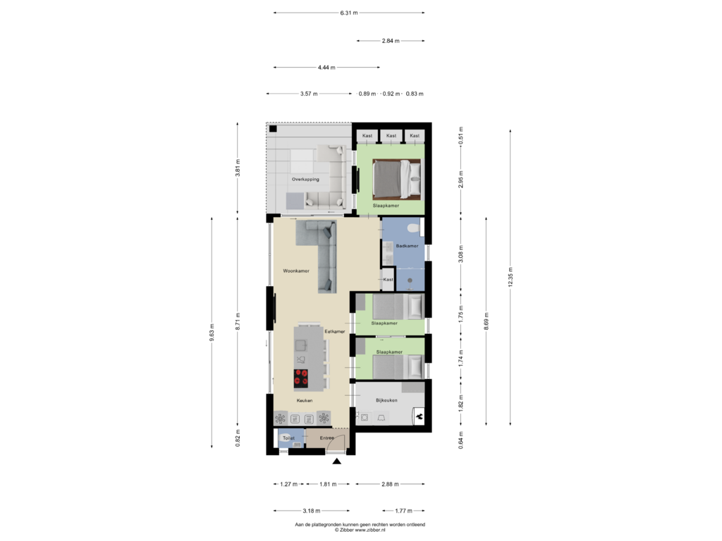 Bekijk plattegrond van Begane Grond van Nieuwe Veenendaalseweg 229-135