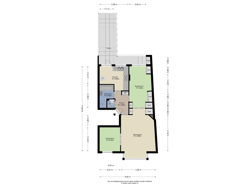 Bekijk plattegrond van Appartement van Hogeweg 1-C1