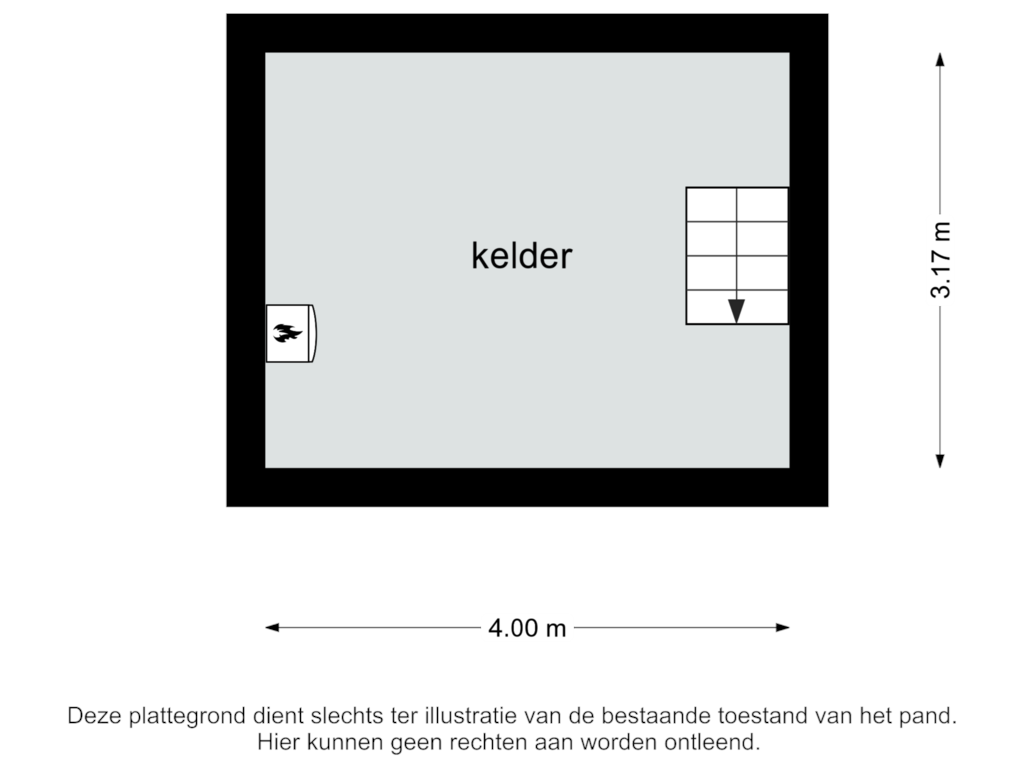 Bekijk plattegrond van kelder van St. Josephstraat 2