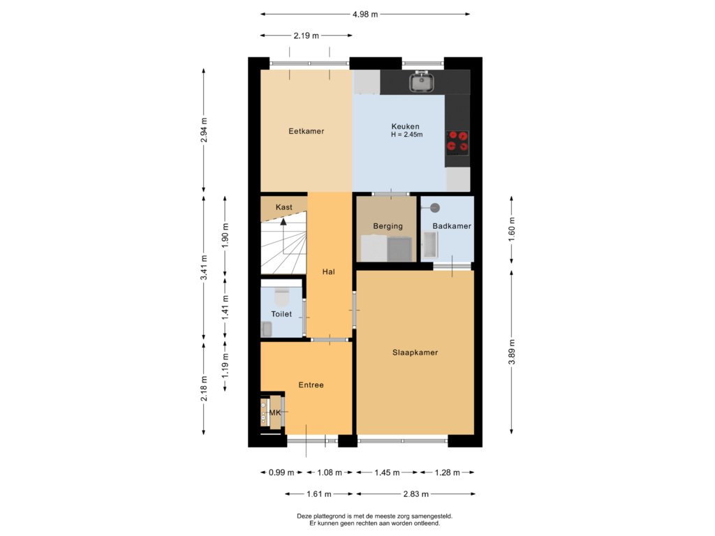 View floorplan of Begane grond of Waddenring 223