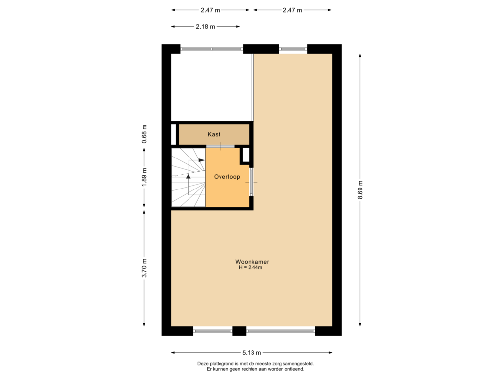 View floorplan of Eerste verdieping of Waddenring 223