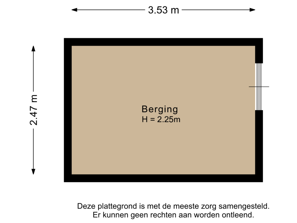 View floorplan of Berging of Waddenring 223