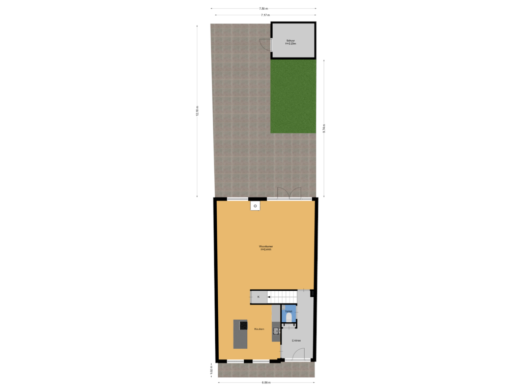 Bekijk plattegrond van Perceel van Fluweelmos 12