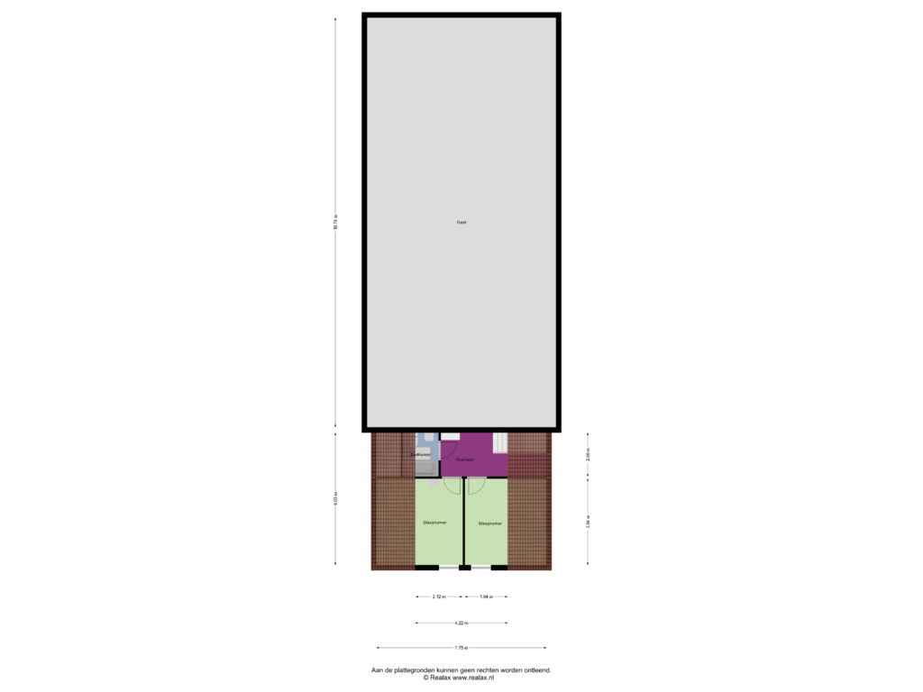 View floorplan of Verdieping of Wiersseweg 53-A