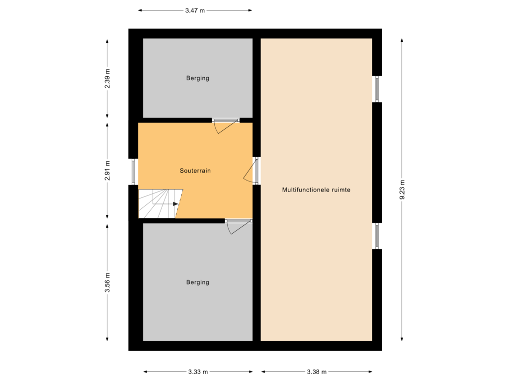 Bekijk plattegrond van Souterrain van de Dinkel 2