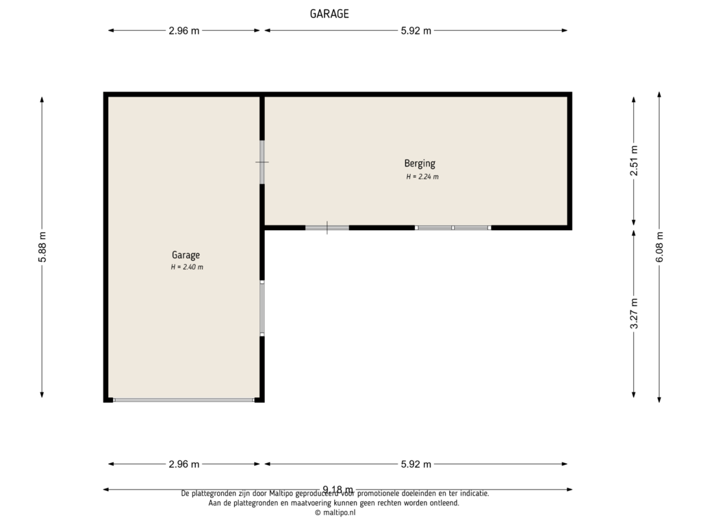 Bekijk plattegrond van Garage van Bussenbongerd 13