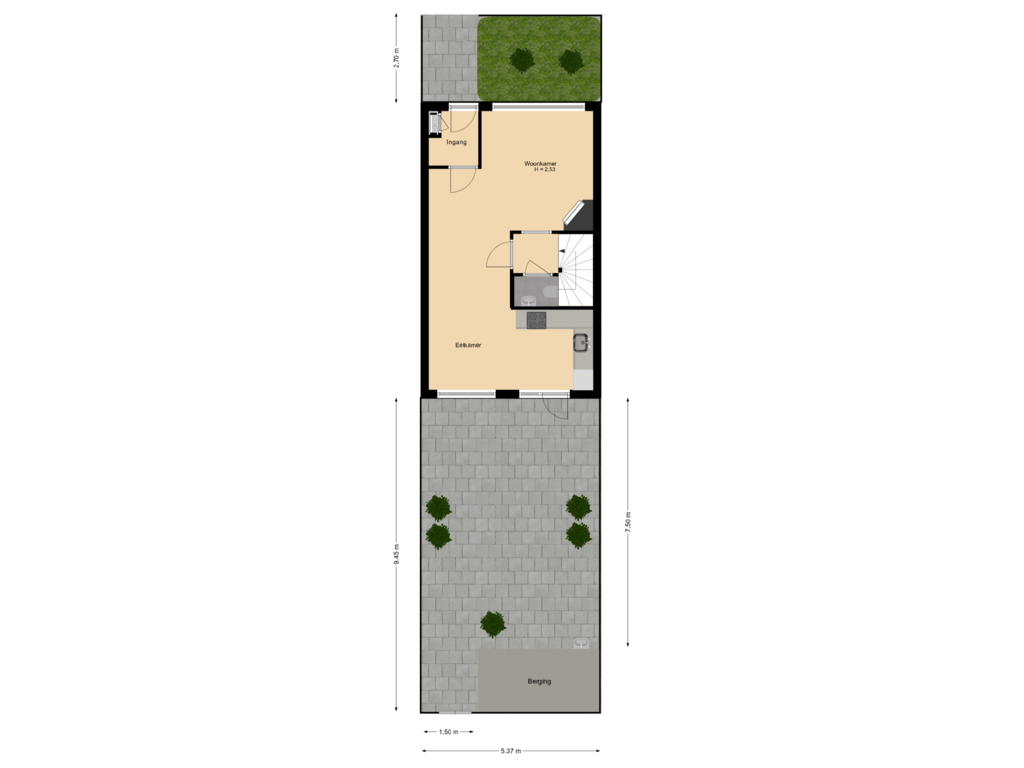 View floorplan of Tuin of Windmolen 66