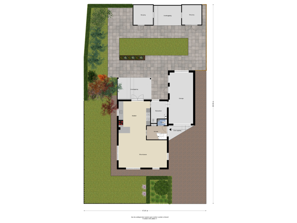 Bekijk plattegrond van Begane Grond-tuin van Biesland 4