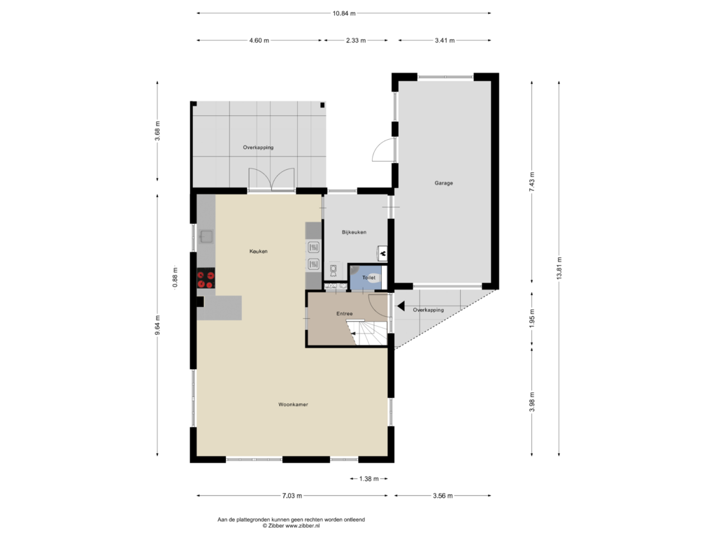 Bekijk plattegrond van Begane Grond van Biesland 4