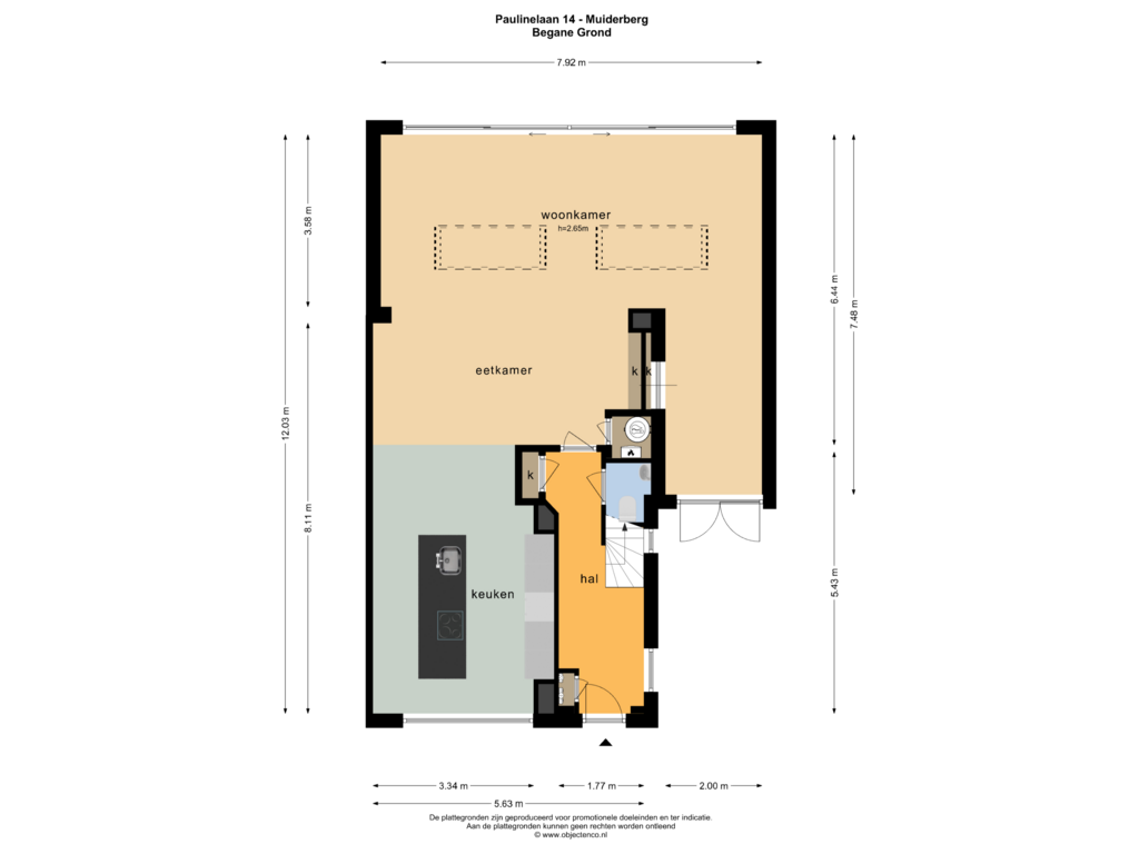 Bekijk plattegrond van Begane Grond van Paulinelaan 14