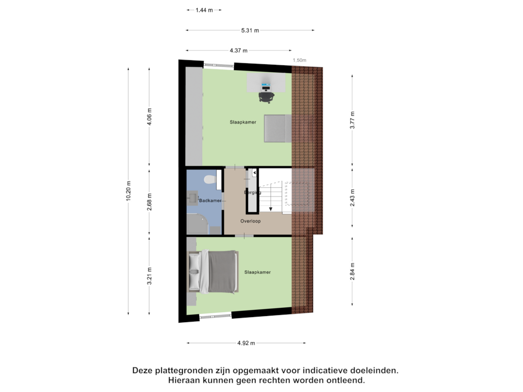 View floorplan of Tweede Verdieping of Rogier van Otterloolaan 37