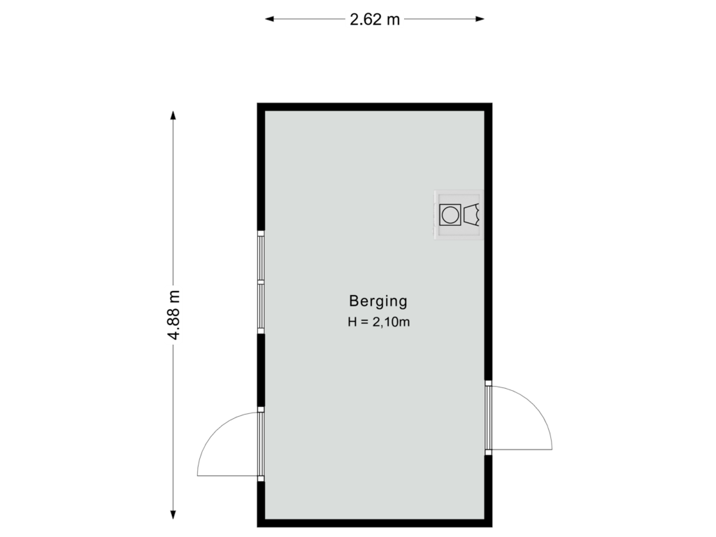 View floorplan of Berging of Kees Delfsweg 18