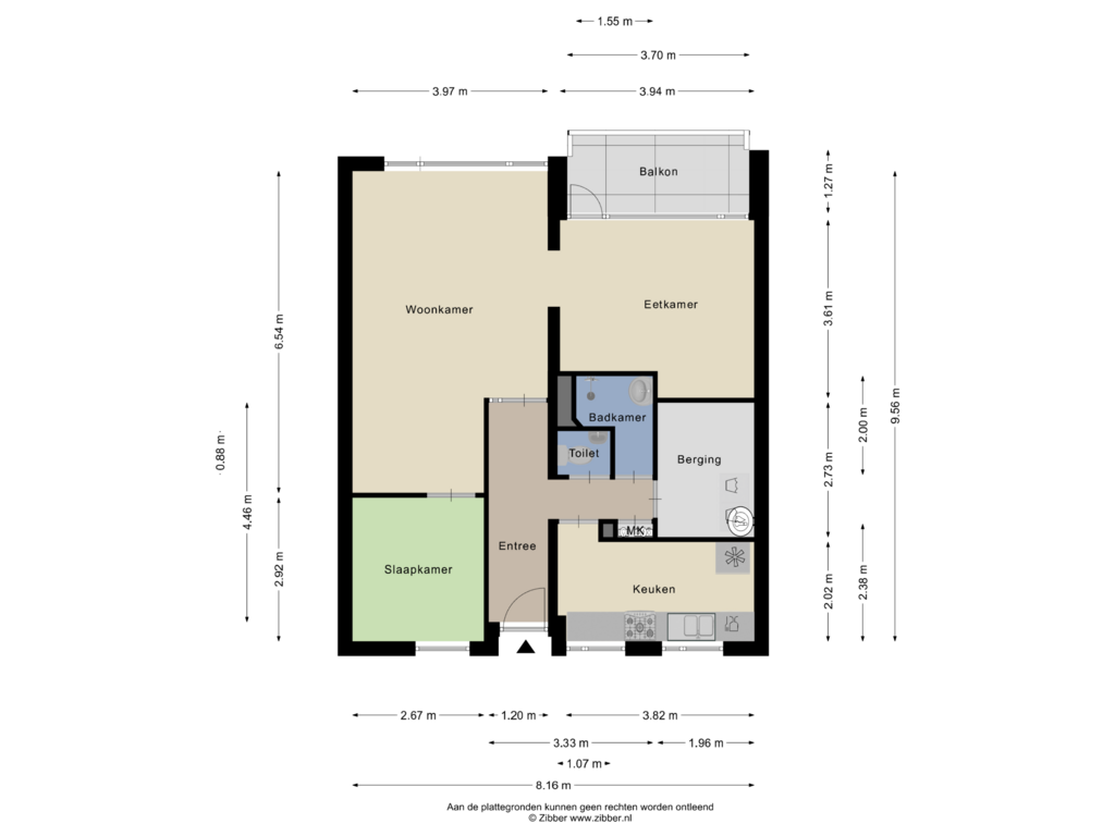 Bekijk plattegrond van Appartement van Neerstraat 115