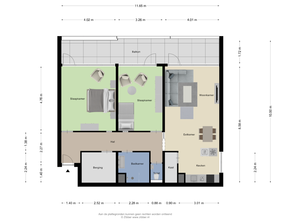 View floorplan of Appartement of Franklin D Rooseveltlaan 9