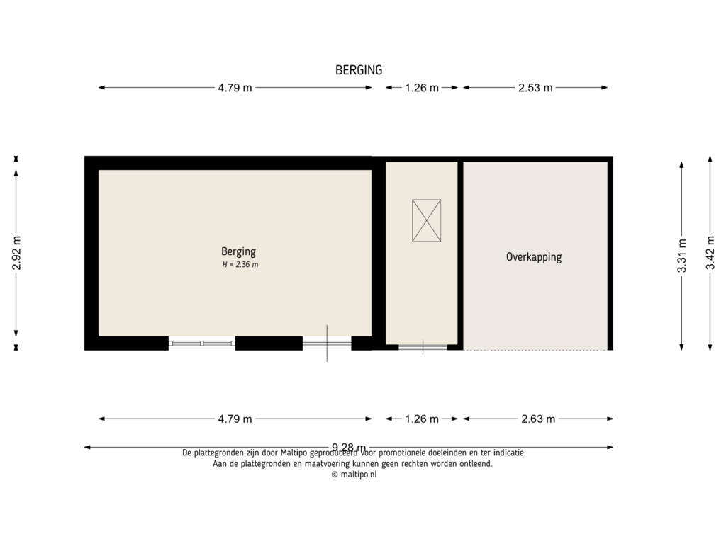 Bekijk plattegrond van Berging van Molenhof 32