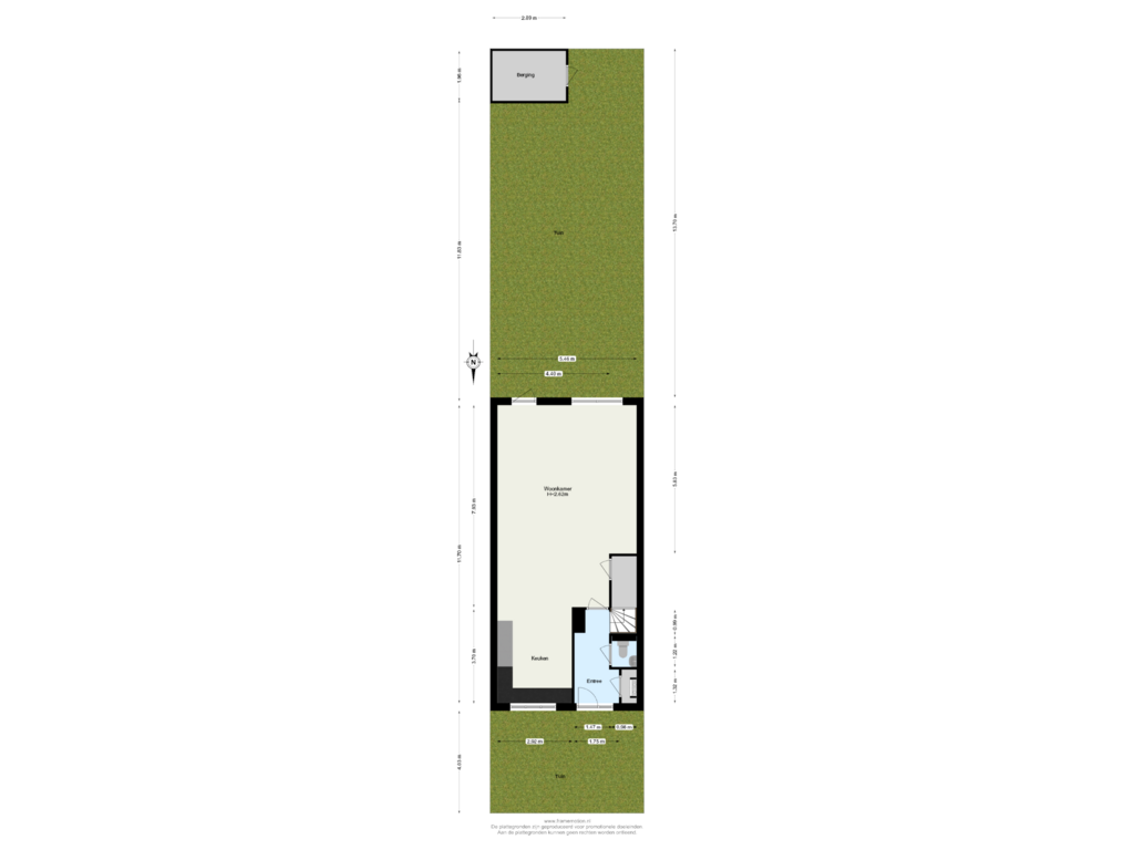 Bekijk plattegrond van Begane Grond tuin van Burgemeester Wijnaendtslaan 35