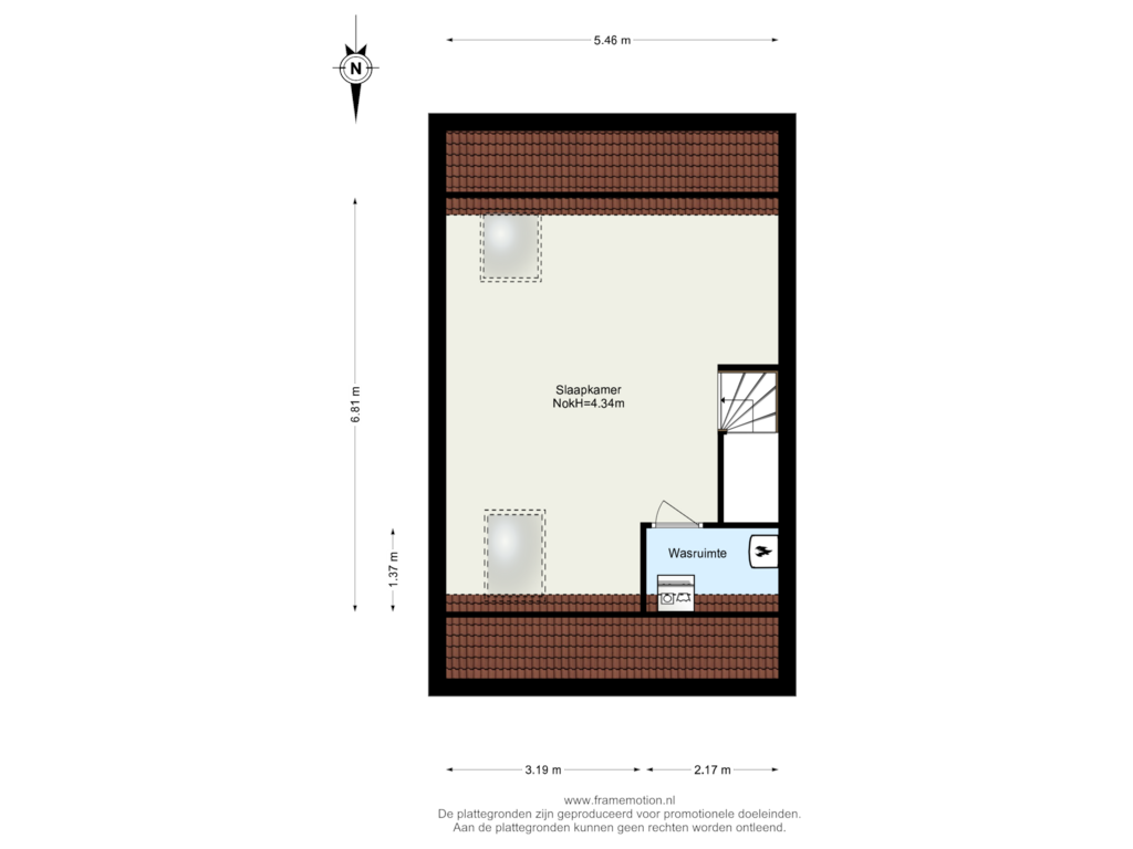 Bekijk plattegrond van Verdieping 2 van Burgemeester Wijnaendtslaan 35