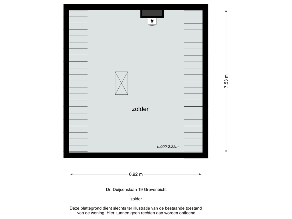 Bekijk plattegrond van zolder van Dr. Duijsenslaan 19