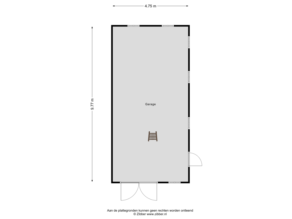 Bekijk plattegrond van Garage van Meenteweg 79