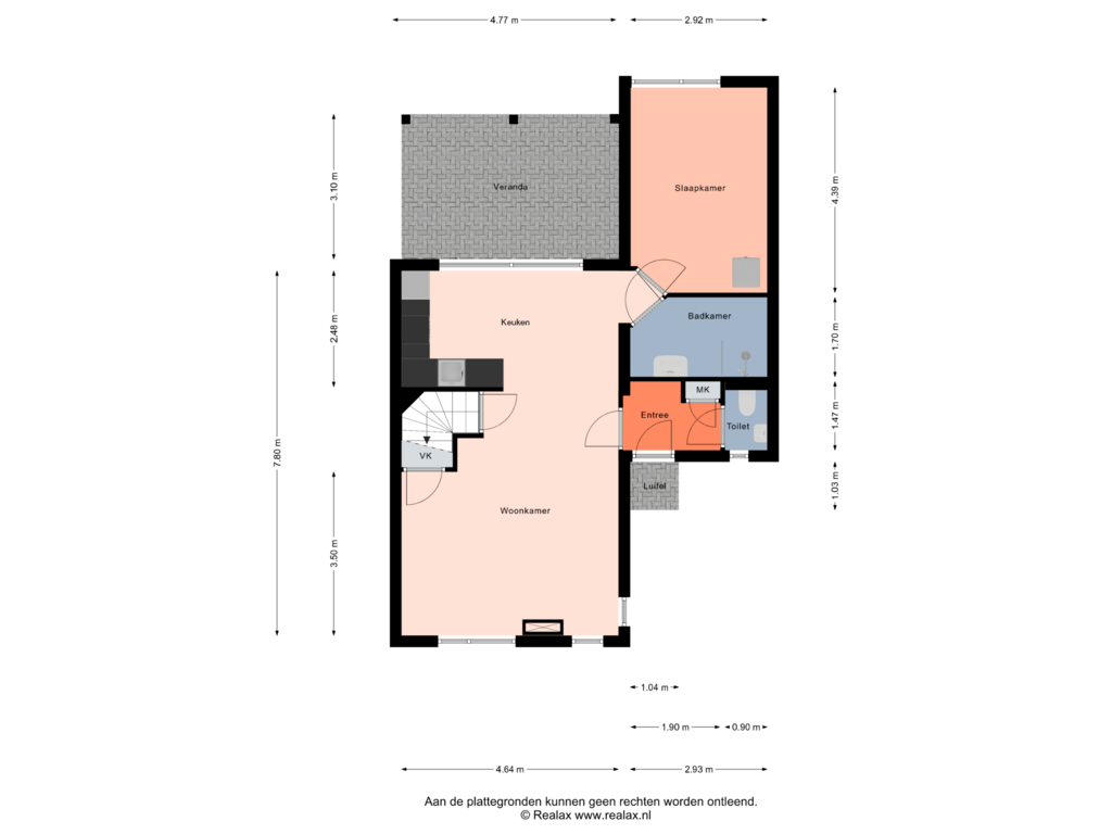 View floorplan of Begane grond of Timmerliedengilde 56