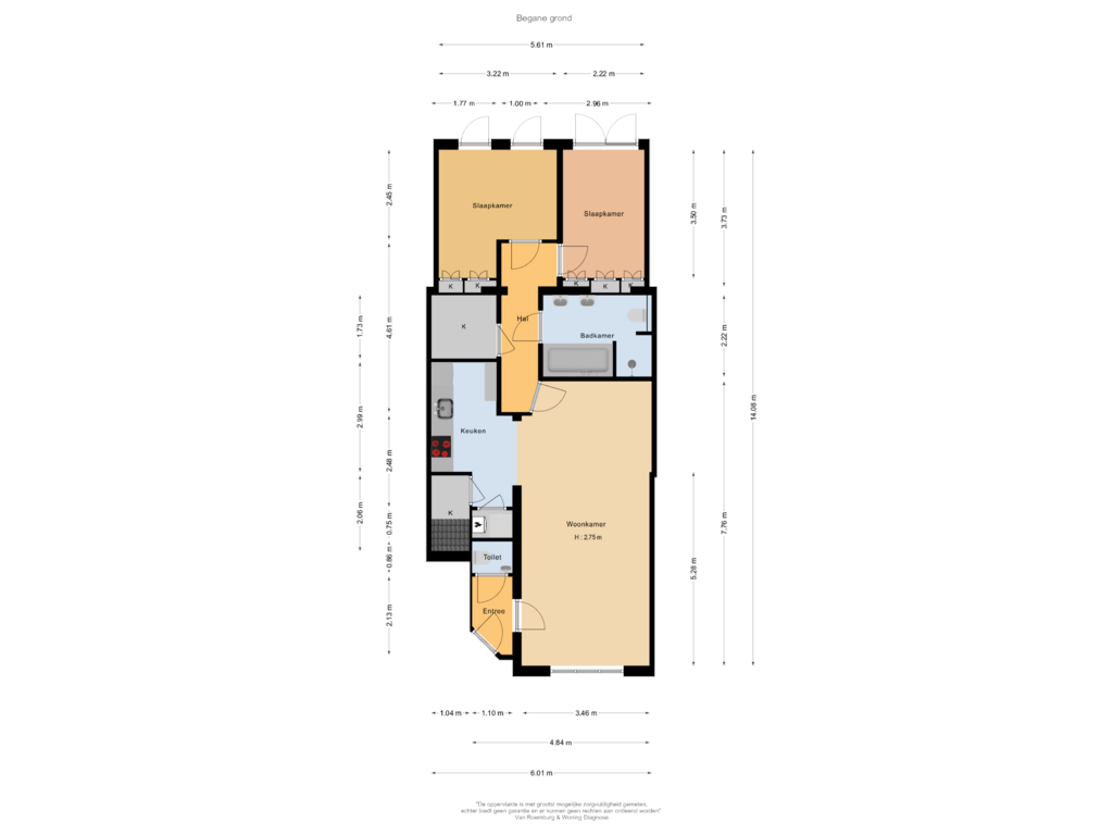 View floorplan of Begane grond of Magalhaensplein 8-H