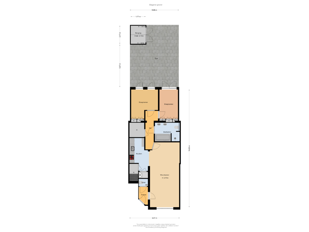 View floorplan of Tuin of Magalhaensplein 8-H