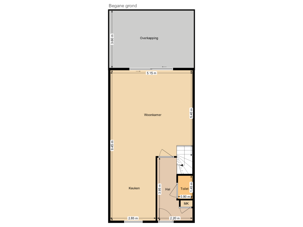 View floorplan of Begane grond of Handelskade 27