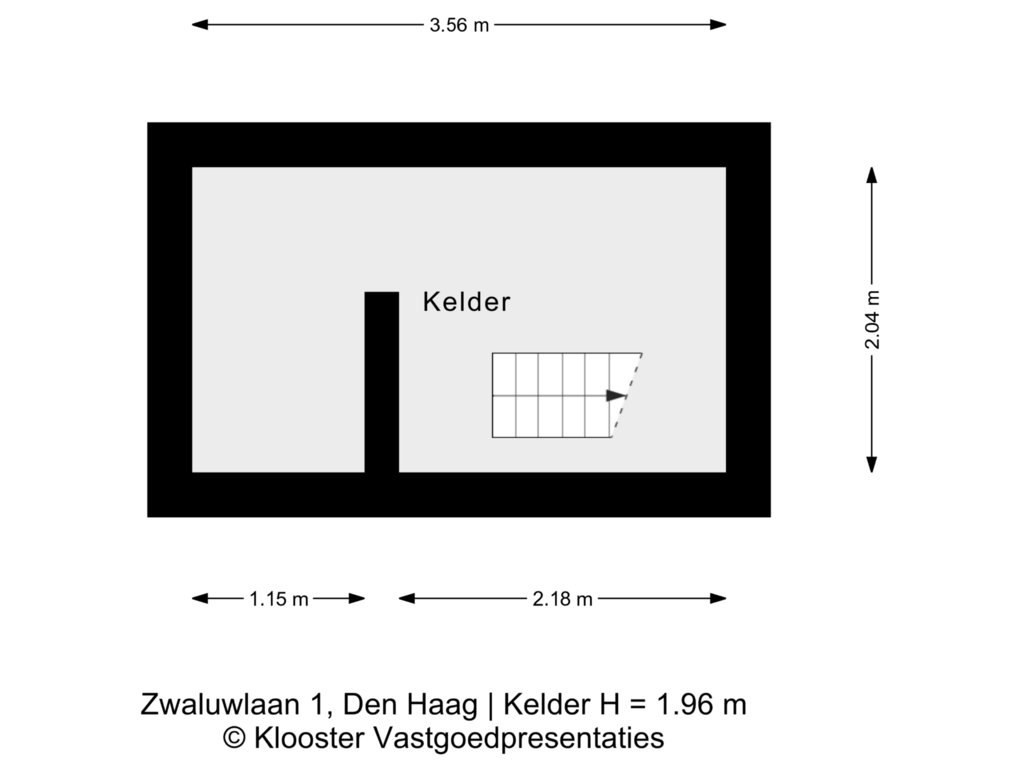 View floorplan of Kelder of Zwaluwlaan 1