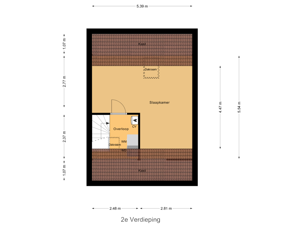 View floorplan of 2e Verdieping of Cruquiuskade 11