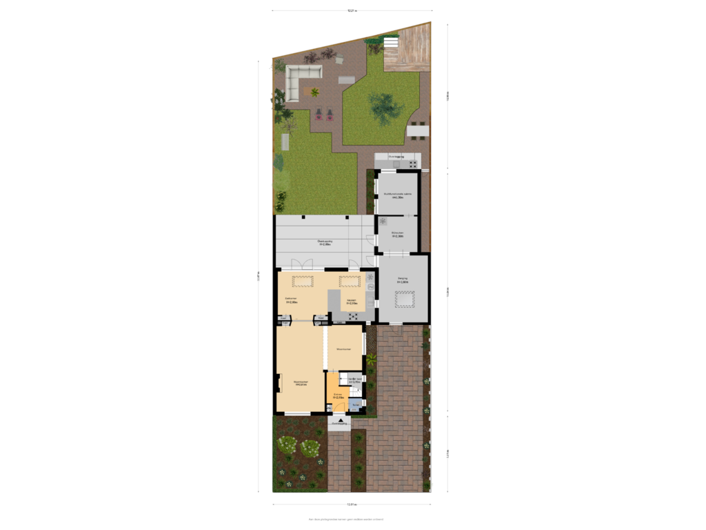 View floorplan of Begane grond Tuin of Willibrordusstraat 3