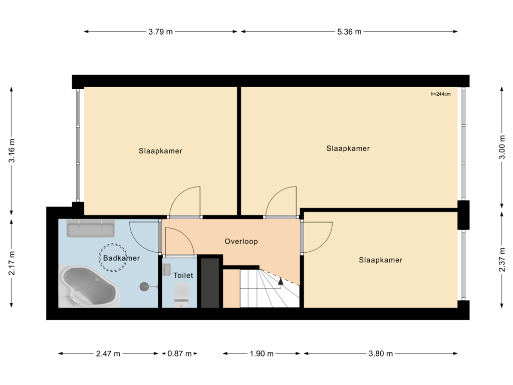 Bekijk plattegrond van 2e Verdieping van Okanhout 56