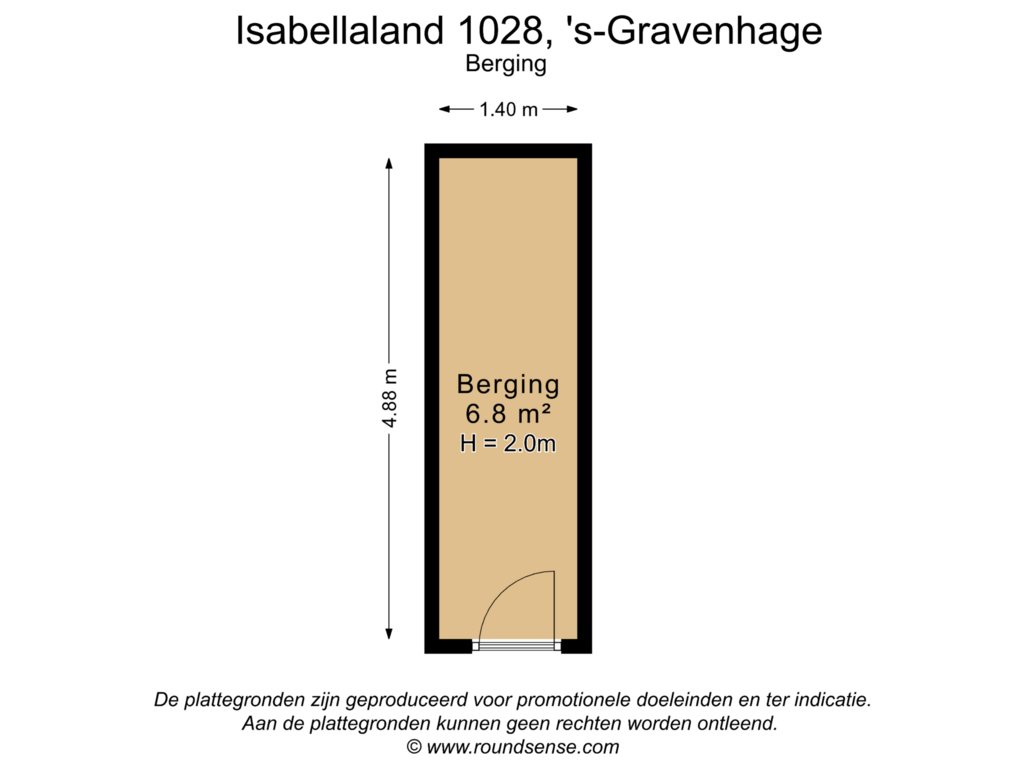 Bekijk plattegrond van Berging van Isabellaland 1028