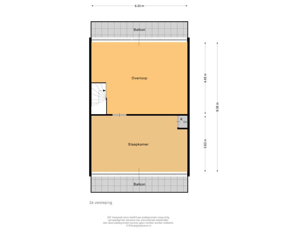 Bekijk plattegrond van 2e verdieping van Kolkrijst 32