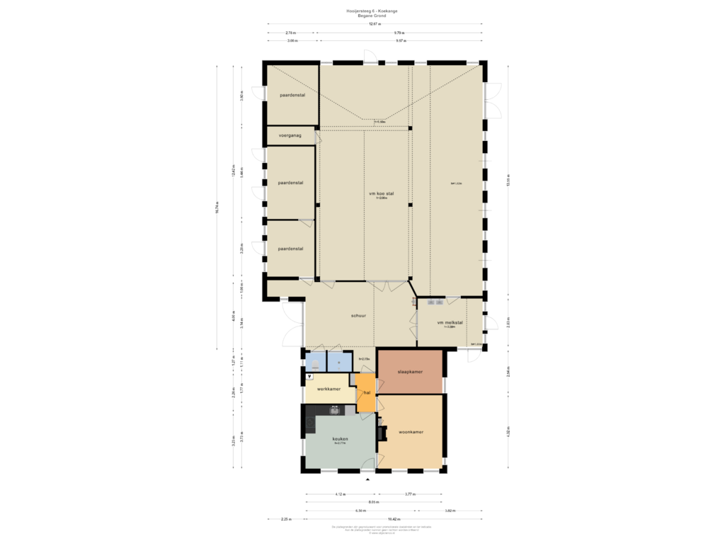 Bekijk plattegrond van BEGANE GROND van Hooijersteeg 6