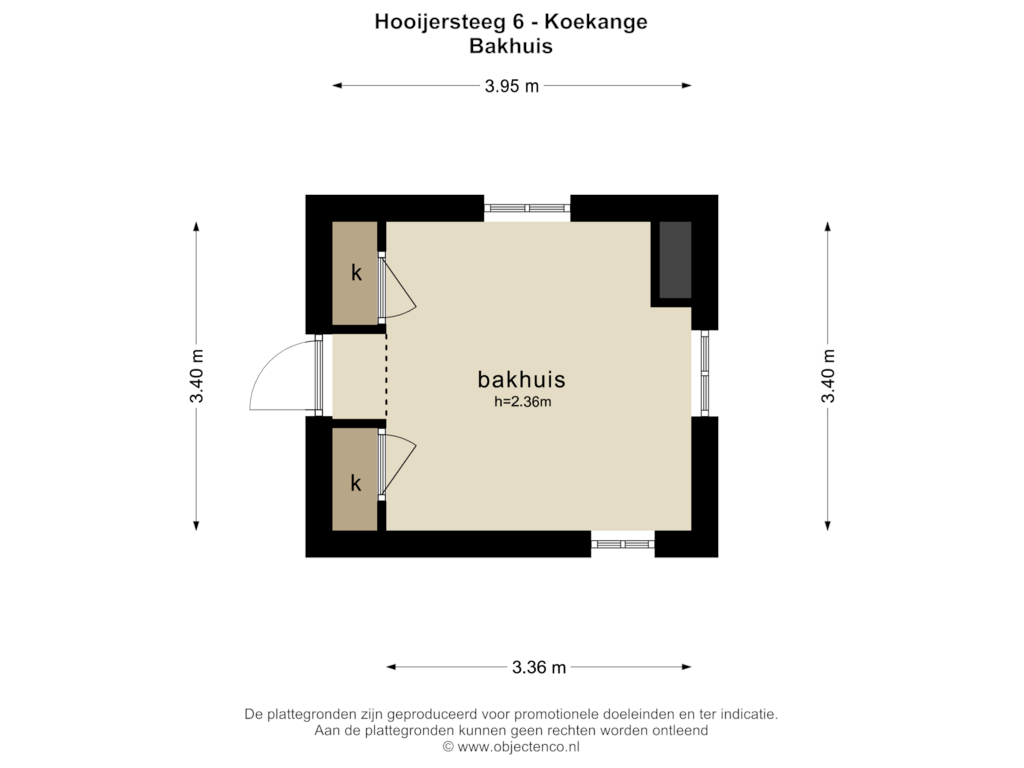 Bekijk plattegrond van BAKHUIS van Hooijersteeg 6