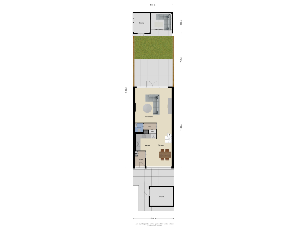 View floorplan of Begane Grond  _ Tuin of Toutenburg 502