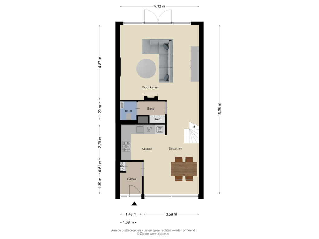 View floorplan of Begane Grond of Toutenburg 502