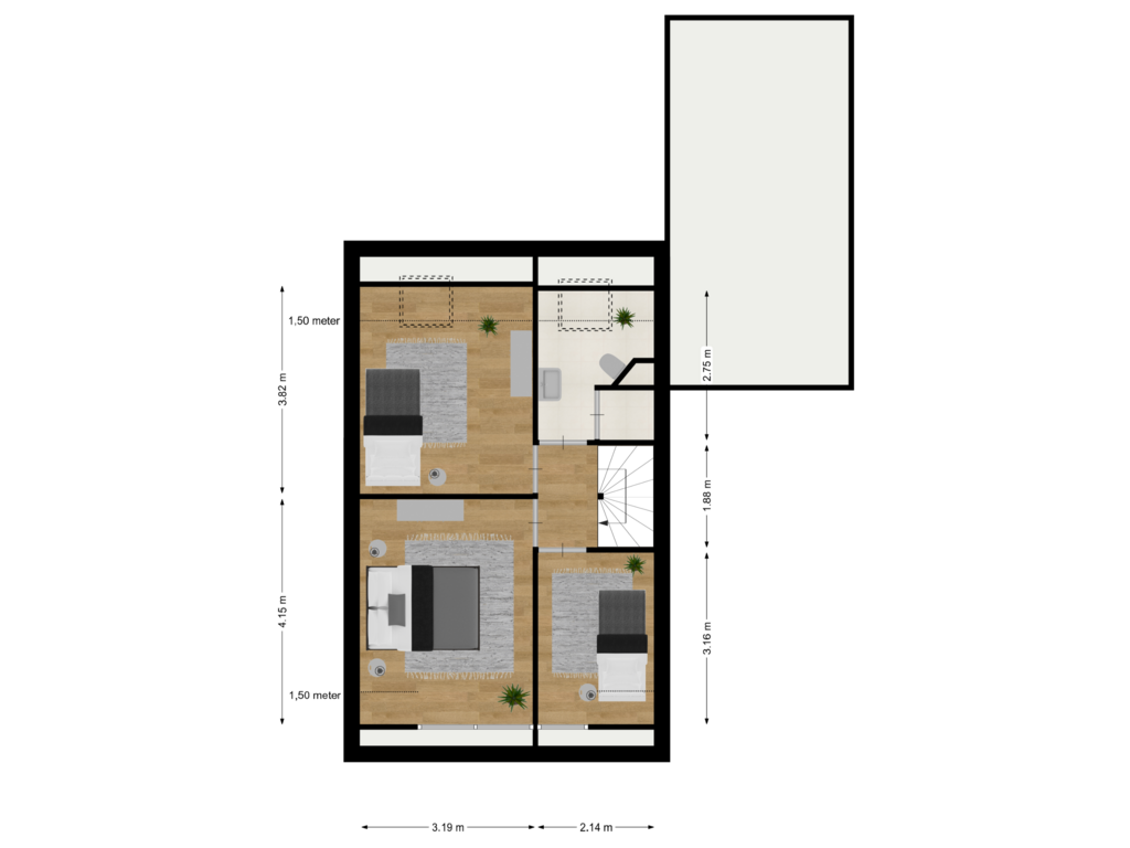 Bekijk plattegrond van Verdieping van Vallaat 1