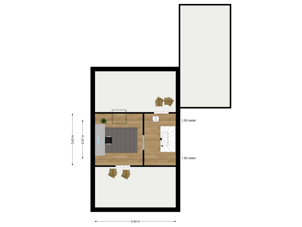 Bekijk plattegrond van Zolder van Vallaat 1