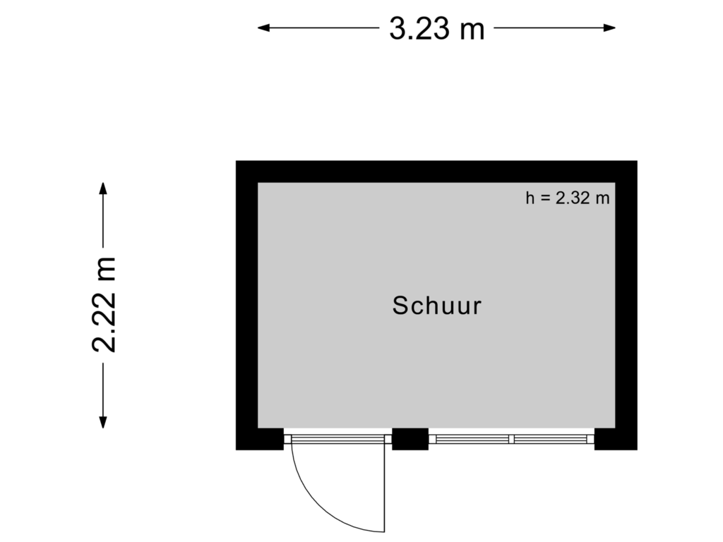 Bekijk plattegrond van Schuur van Pieter van der Deurelaan 15