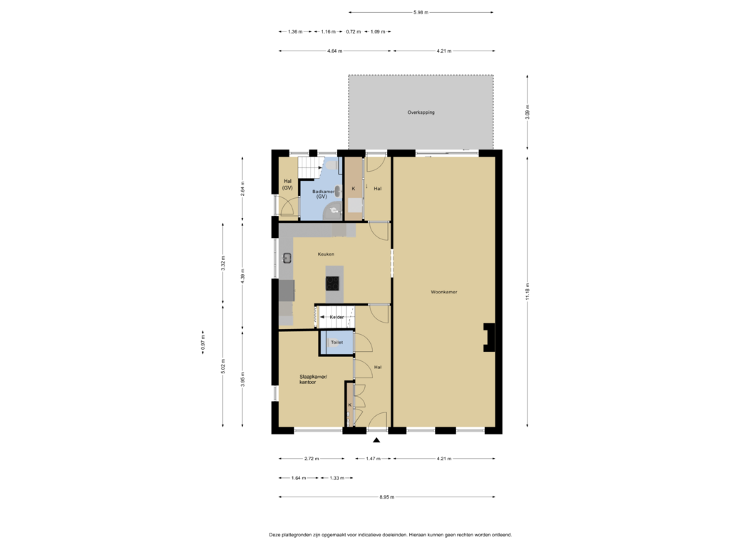 Bekijk plattegrond van Begane grond van Kerkstraat 16