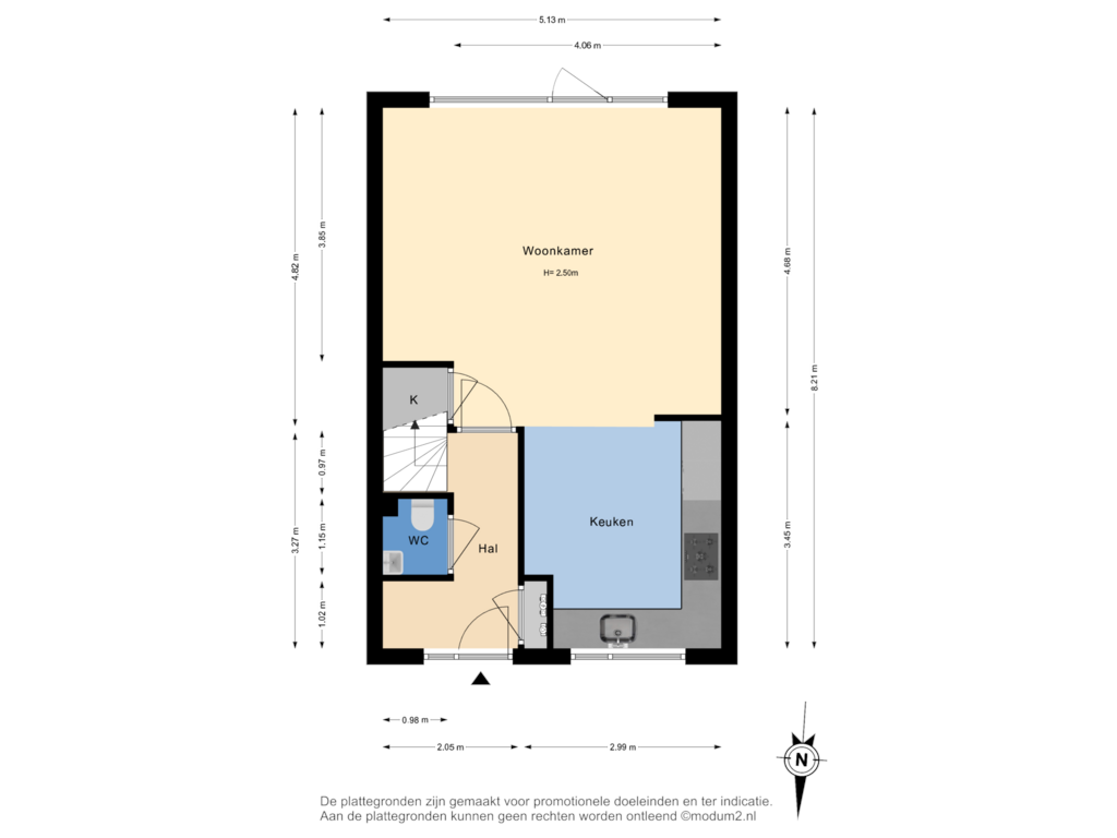 View floorplan of Begane Grond of Croesinck 28