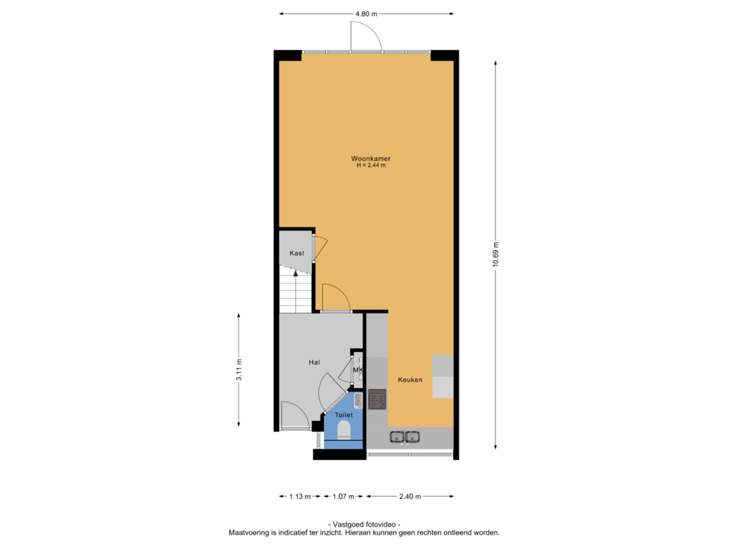 Bekijk plattegrond van Begane grond van Rousseaustate 42