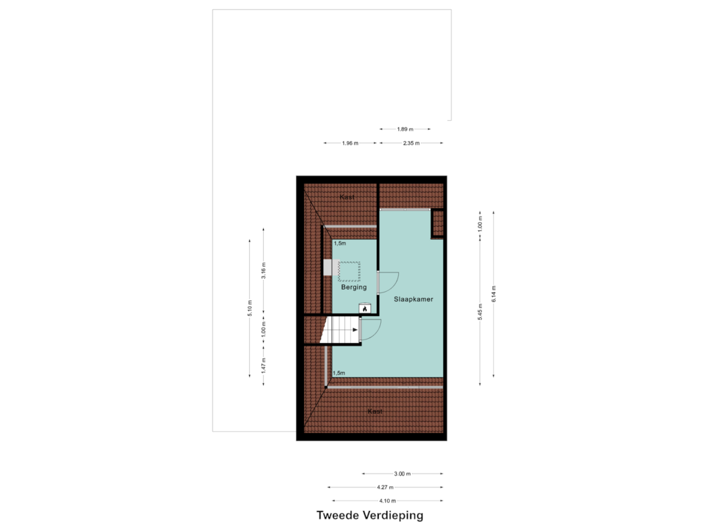 View floorplan of Tweede Verdieping of Bezembinder 4