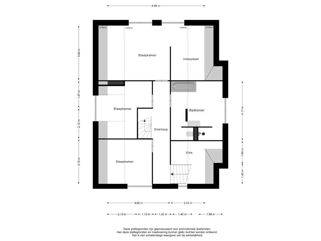 View floorplan of Eerste Verdieping of Buitendijk 2-A